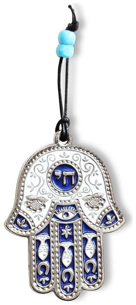 

Jewish Chai Good Luck Home Wall Decor Hamsa - Small - Made in Israel - Pink