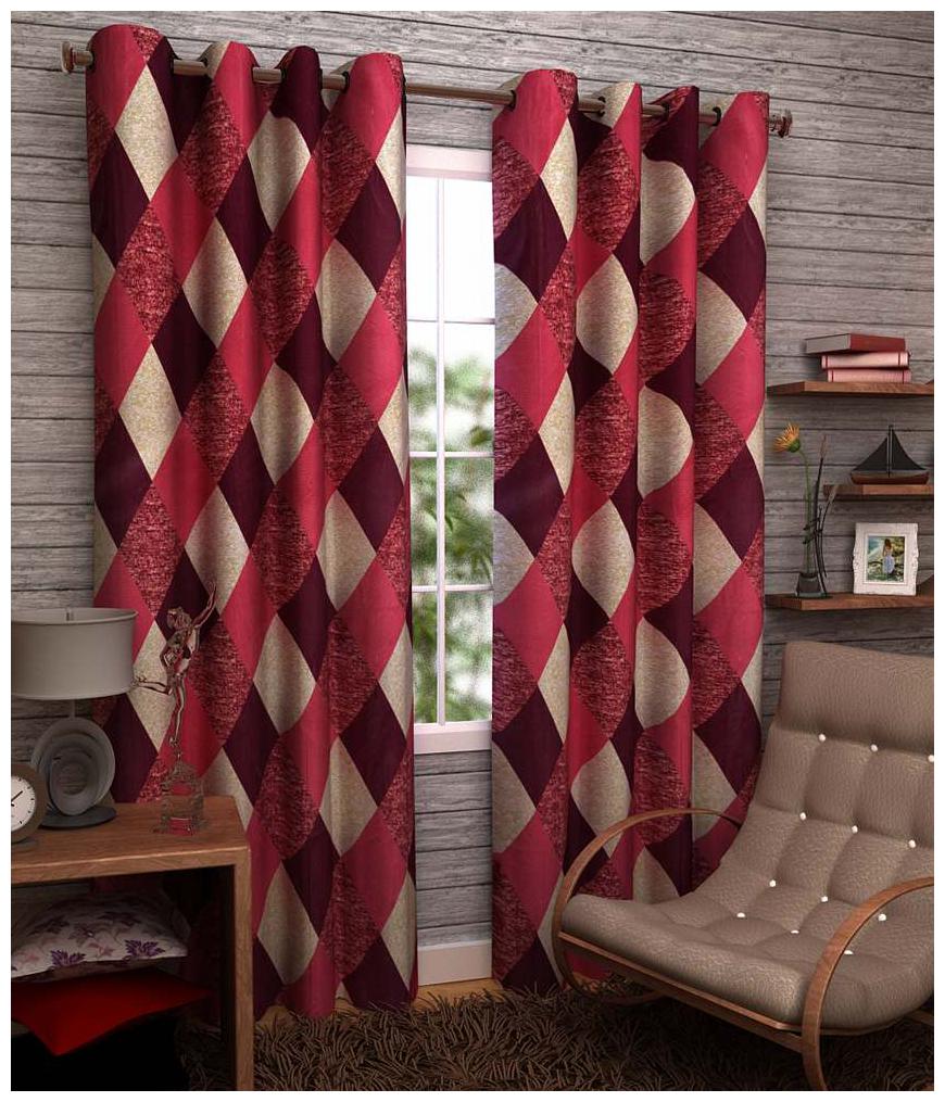 

Jim-Dandy Set of 2 Beautiful Polyester Long Door Curtains