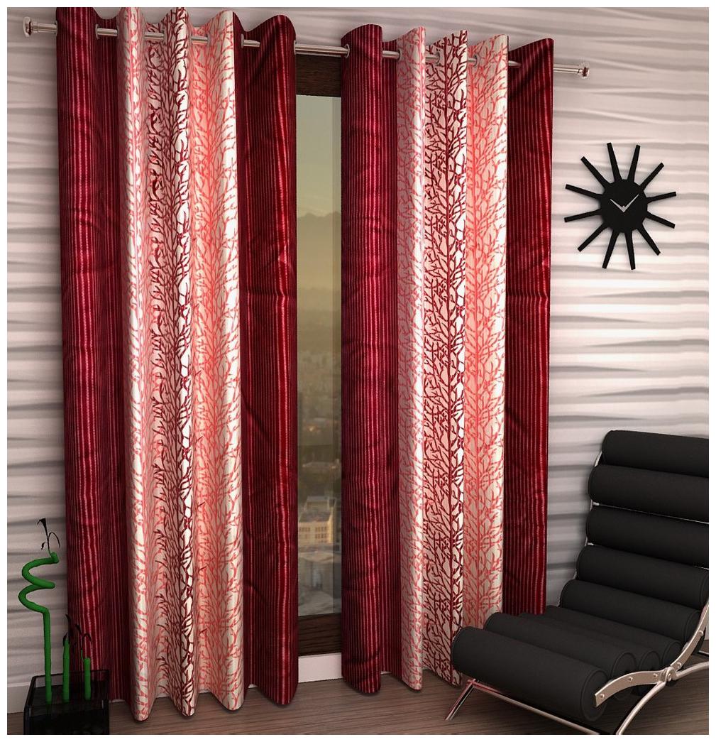 

Jim-Dandy Set of 4 Beautiful Polyester Long Door Curtains