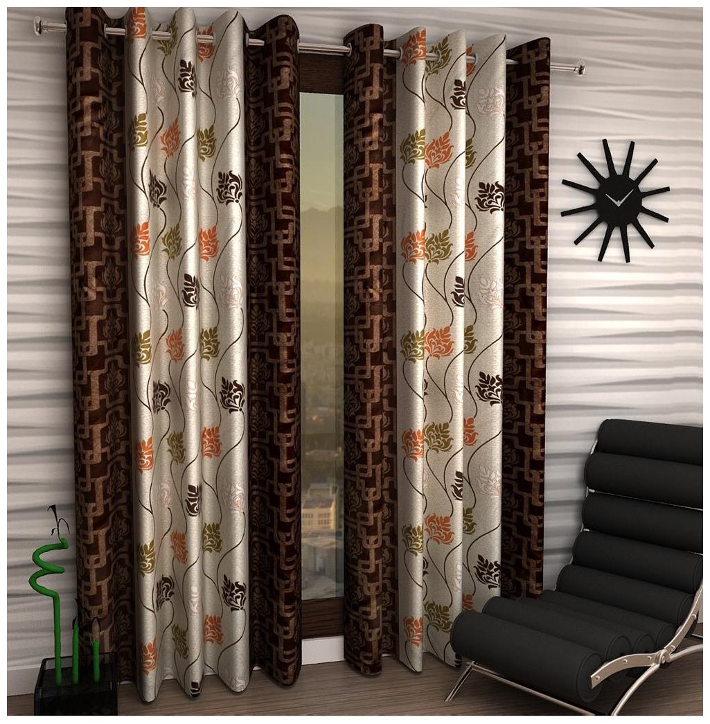 

Jim-Dandy Set of 4 Beautiful Polyester Long Door Curtains