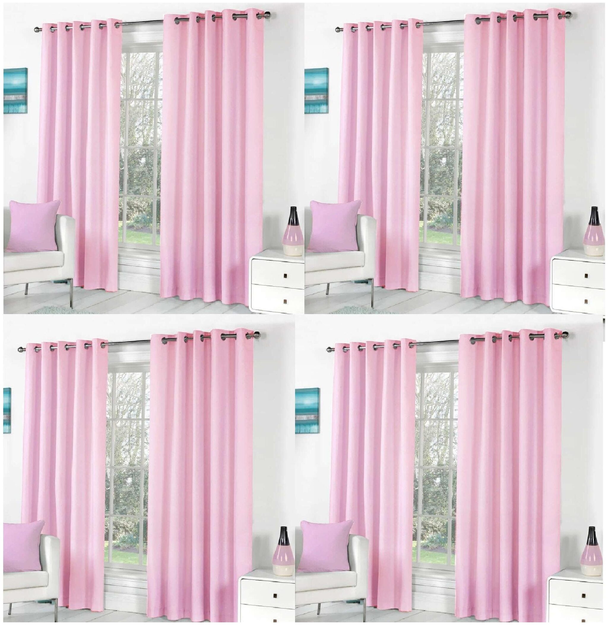 

Jim-Dandy Set of 8 Beautiful Polyester Door Curtains