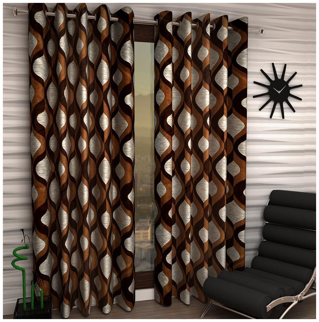 

Jim-Dandy Set of 2 Beautiful Polyester Door Curtains