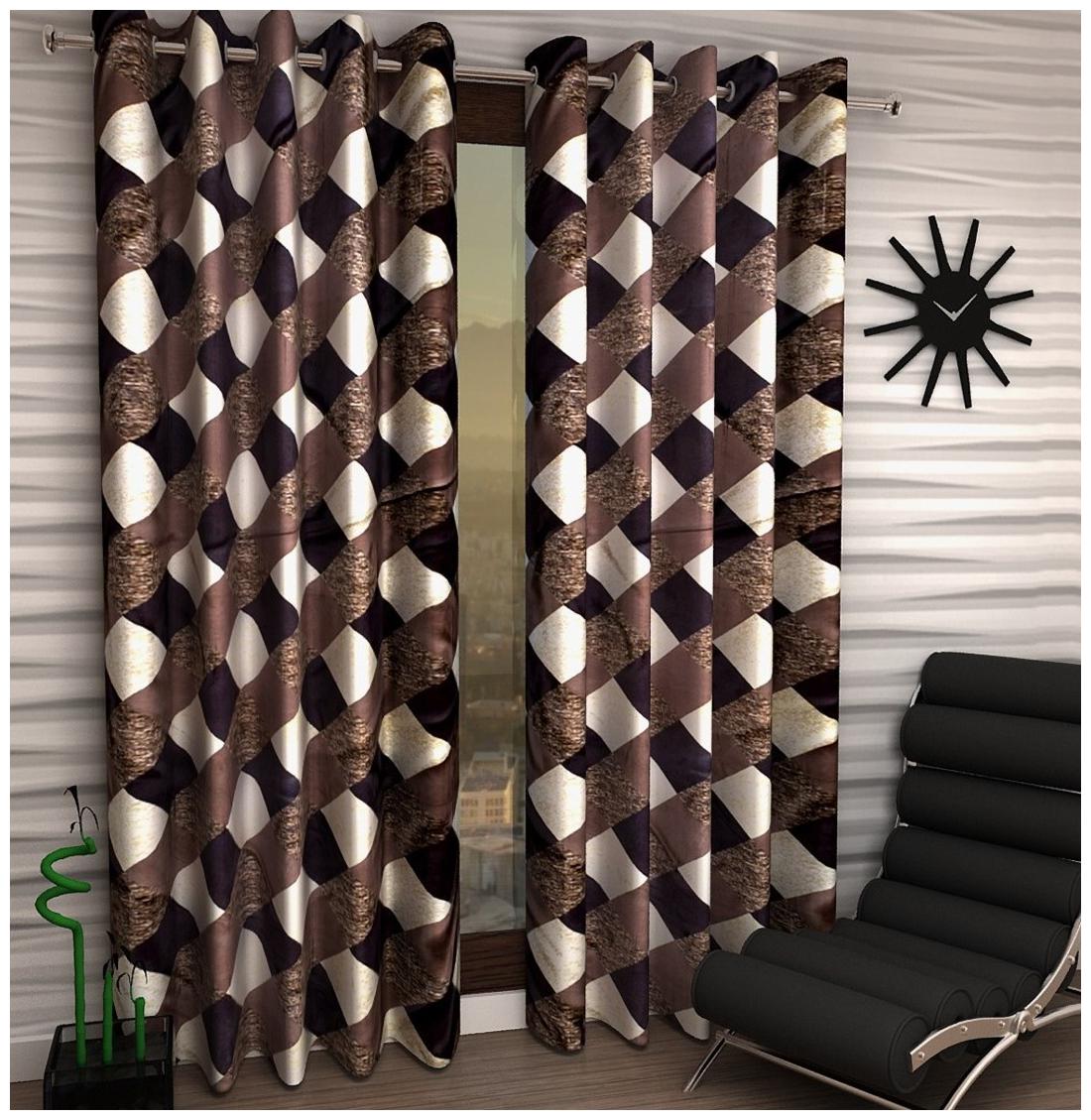 

Jim-Dandy Set of 2 Beautiful Polyester Door Curtains