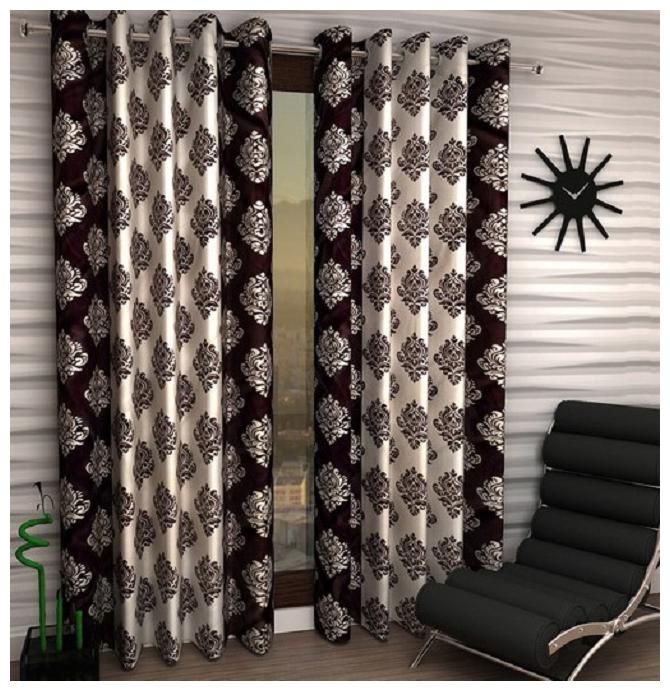 

Jim-Dandy Set of 2 Beautiful Polyester Long Door Curtains