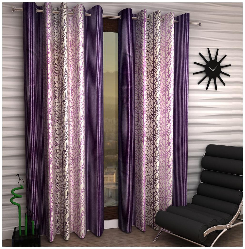 

Jim-Dandy Set of 4 Beautiful Polyester Long Door Curtains