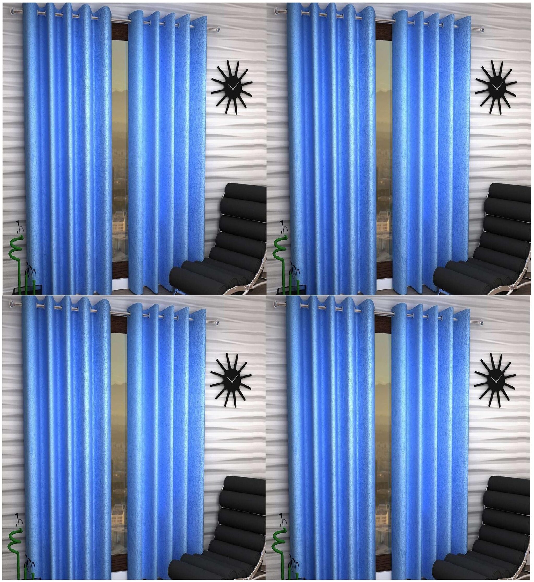 

Jim-Dandy Set of 8 Beautiful Polyester Door Curtains