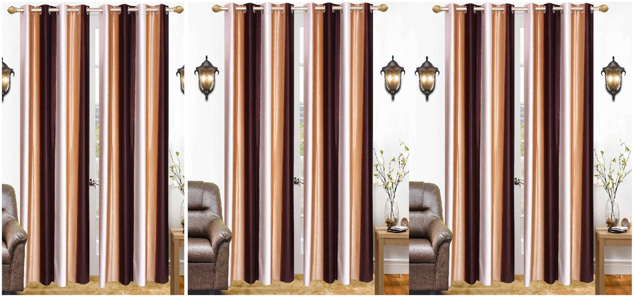 

Jim-Dandy Polyester Window Semi Transparent Multi Regular Curtain ( Rod Pocket Closure Plain )