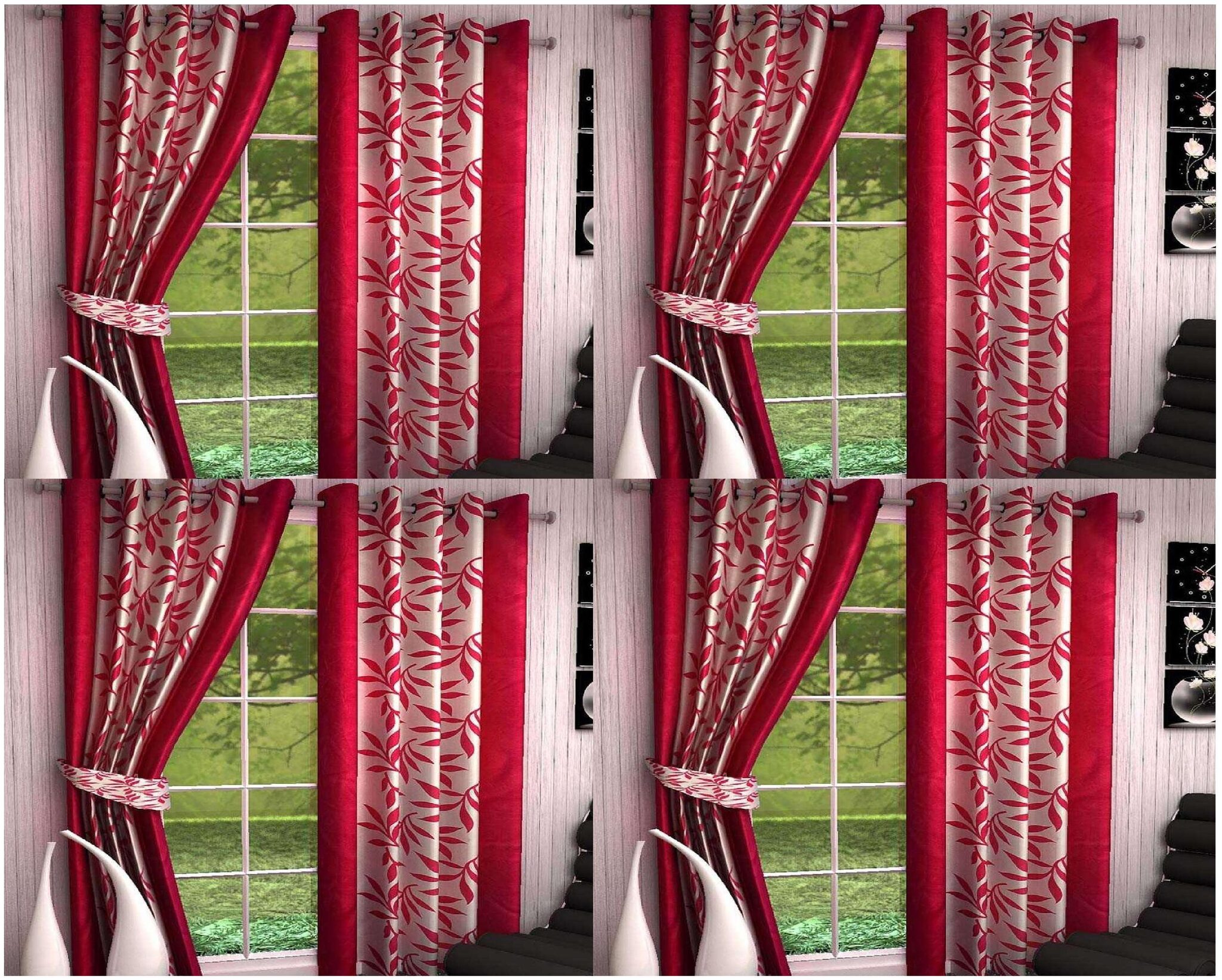 

Jim-Dandy Set of 8 Beautiful Polyester Door Curtains