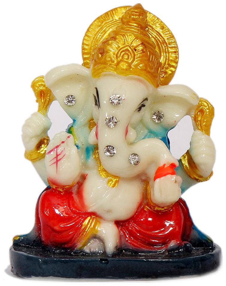 

Jinagam Ganpati Ganesh Idol for Car Dashboard Mandir Home Decor and Gifting Decorative Showpiece(Size 10x8 1x6 6cm)