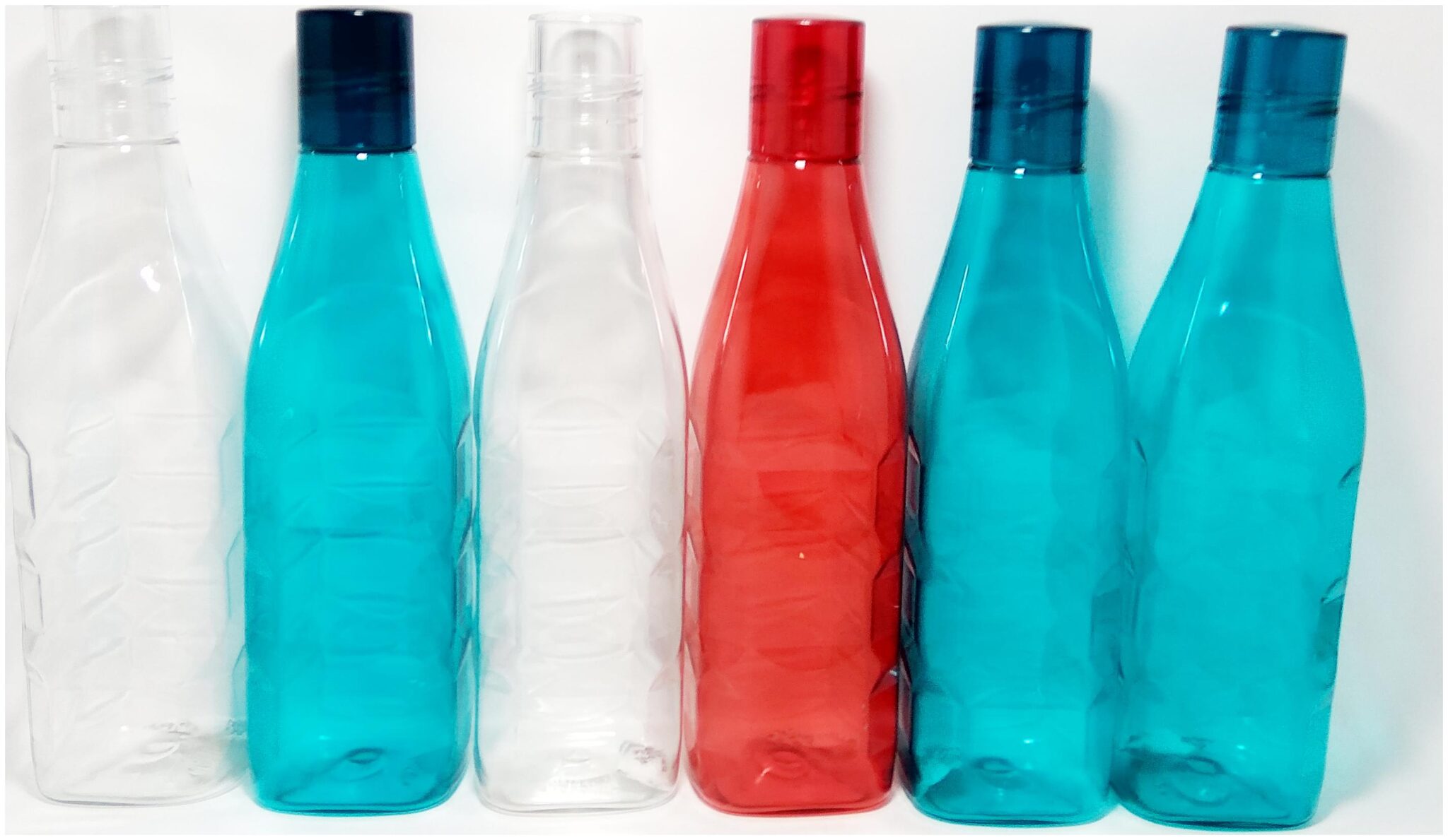 

JM GROUP Plastic Assorted Water Bottle ( 1000 ml Set of 6 )