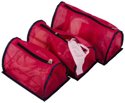 JMD Creation Pink Lingerie Organizer -Set Of 3