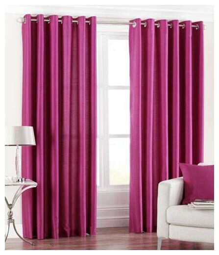 

JMT Polyester Door Semi Transparent Purple Regular Curtain ( Eyelet Closure Solid )