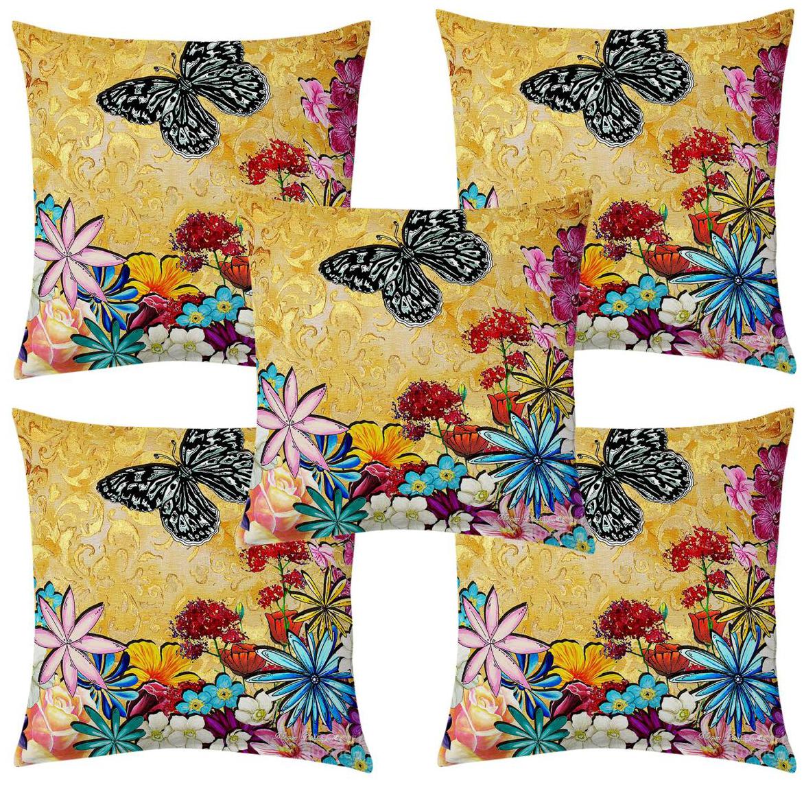 

Jmt Premium Quality Printed Cushion Covers Set Of 5