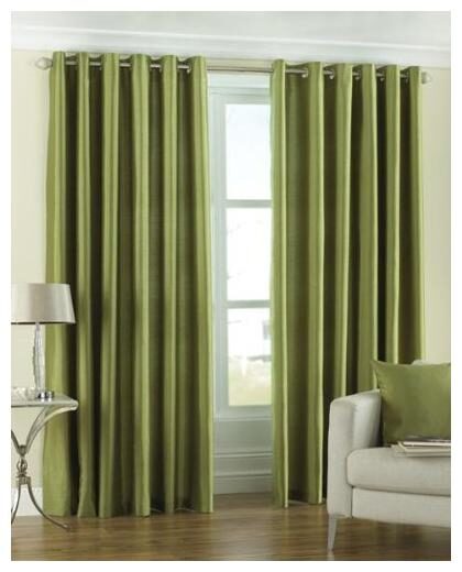 

JMT Polyester Door Semi Transparent Green Regular Curtain ( Eyelet Closure Solid )