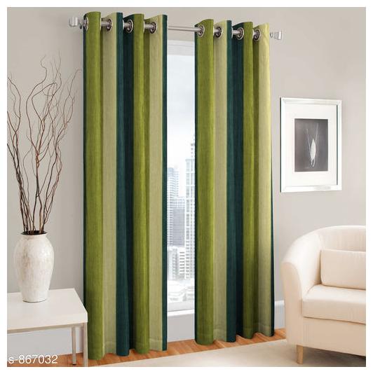 

JMT Polyester Door Blackout Green Regular Curtain ( Eyelet Closure Plain )