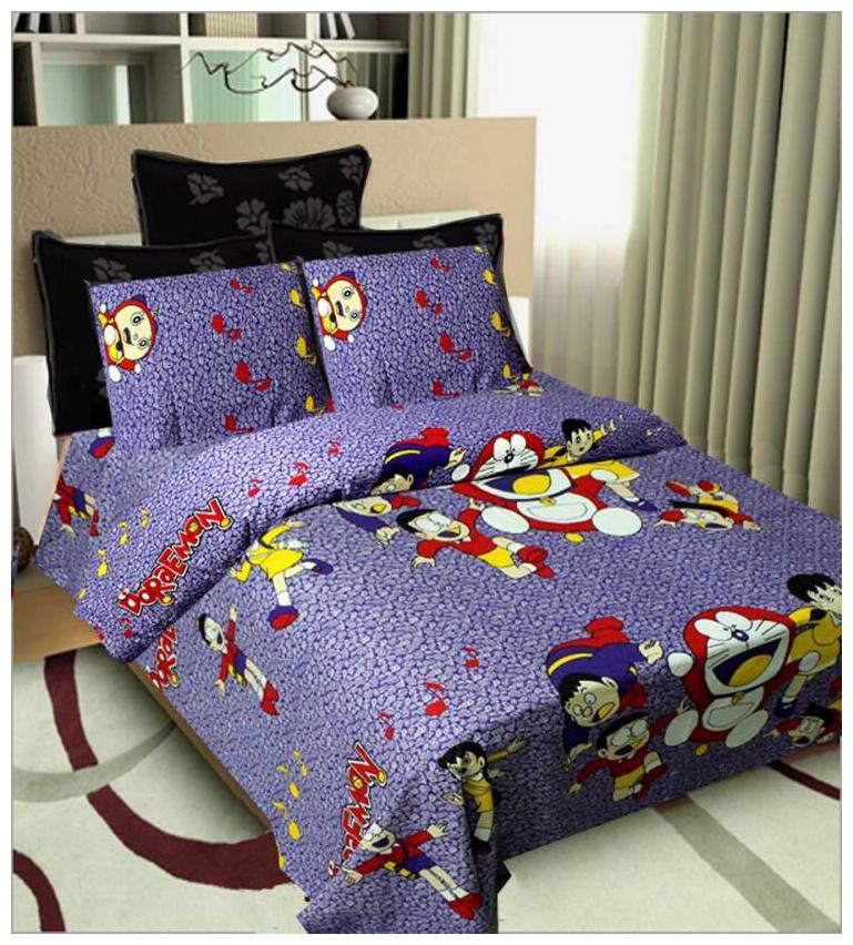 

JMT Cotton Printed Double Size Bedsheet 180 TC ( 1 Bedsheet With 2 Pillow Covers Multi )