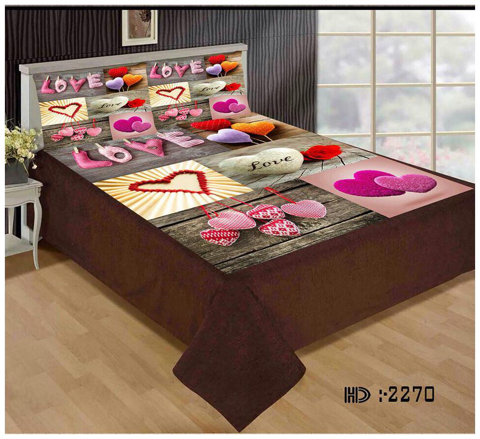 

JMT Velvet Printed Double Size Bedsheet 180 TC ( 1 Bedsheet With 2 Pillow Covers Multi )