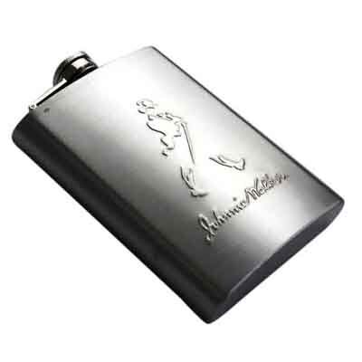 

Johnnie Walker Stainless Steel Hip Flask Bottle 8oz 235ml