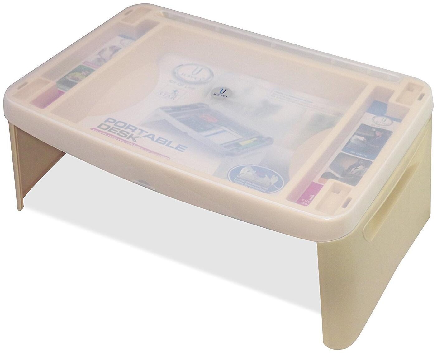 

Joyo Multi Utility Compact Foldable Personal Laptop Writing Snacking Picnic Outdoor Indoor Kids Study Table Desk (Cream)