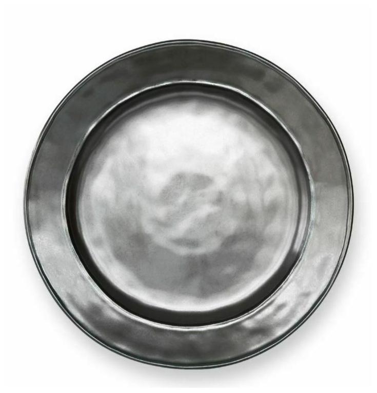 

JULISKA Pewter Stoneware Round Dinner Plate 11 - NEW