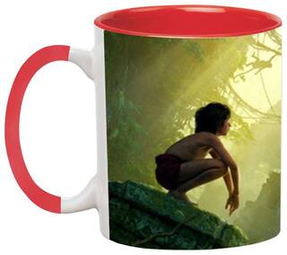 Jungle Book Movie 2016 Coffee Mug - Birthday Gift for Kids Ceramic Black Mug by Ashvah-Mug-1775-Red