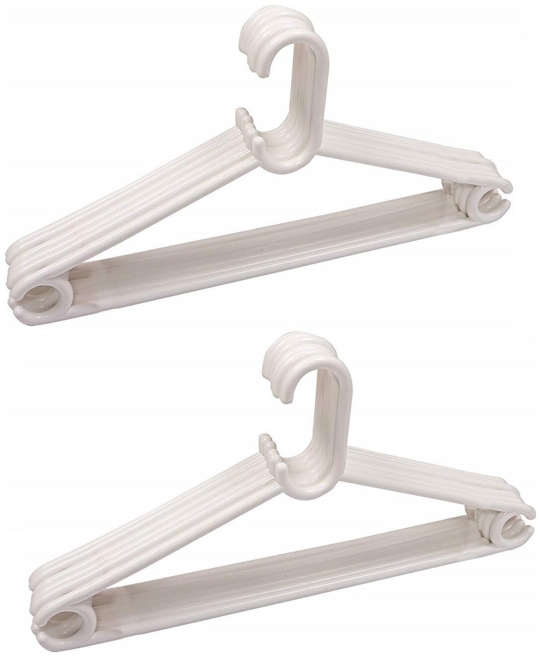 

Justcraft Heavy Duty Plastic Virgin More Thickness Extra Strong Extra Firm Grip Hanger- Set Of 12