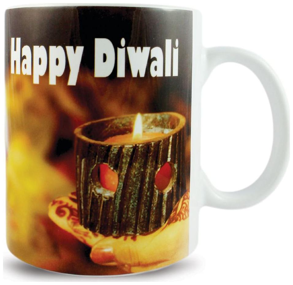 

Juvixbuy Happy Diwali Printed Coffee Ceramic Mug (325 ml)