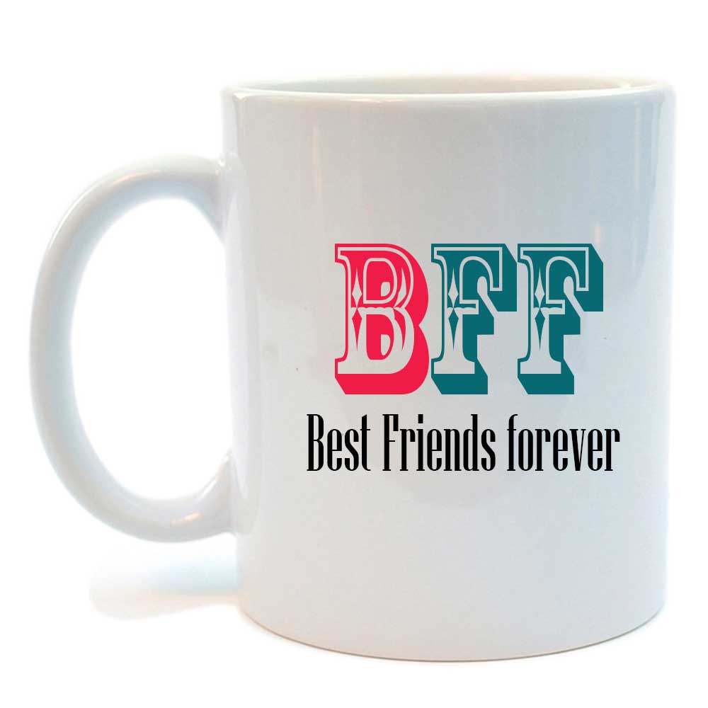 

Juvixbuy Printed Bff Best Friends Forever White Ceramic Coffee Mug