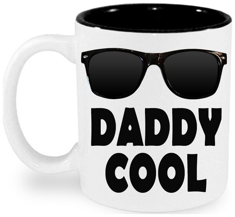

Juvixbuy Printed DADDY COOL Inside Black Ceramic Coffee Mug