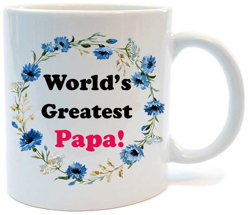 

Juvixbuy Printed worlds Greatest Papa White Ceramic Coffee Mug