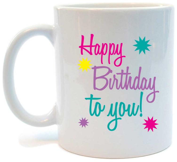 

Juvixbuy Printed Happy birthday to you 325 White Ceramic Coffee Mug
