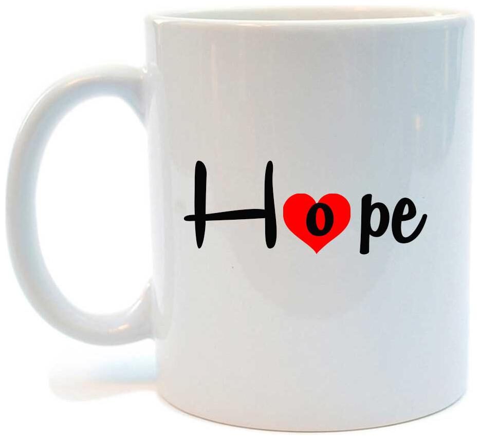 

Juvixbuy Printed Hope White Ceramic Coffee Mug