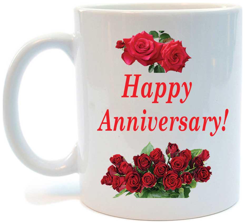 

Juvixbuy Printed Happy Anniversary 0001 Ceramic Coffee Mug