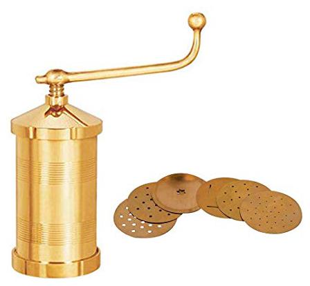 

K Kudos Sev Sancha For Indian Snack Murukku Noodle Maker With 6 Different Disc Templates (golden)