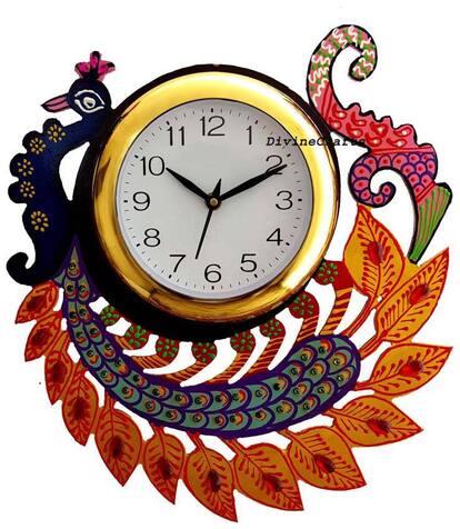 KABIR ART Wood Analog Wall clock ( Set of 1 )