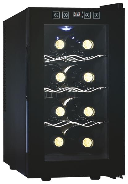 

Kaff KWCTH-8 Capacity - 8 Bottles (Approx ) Thermoelectric Technology Inner Glass with UV - Protection Memory Function