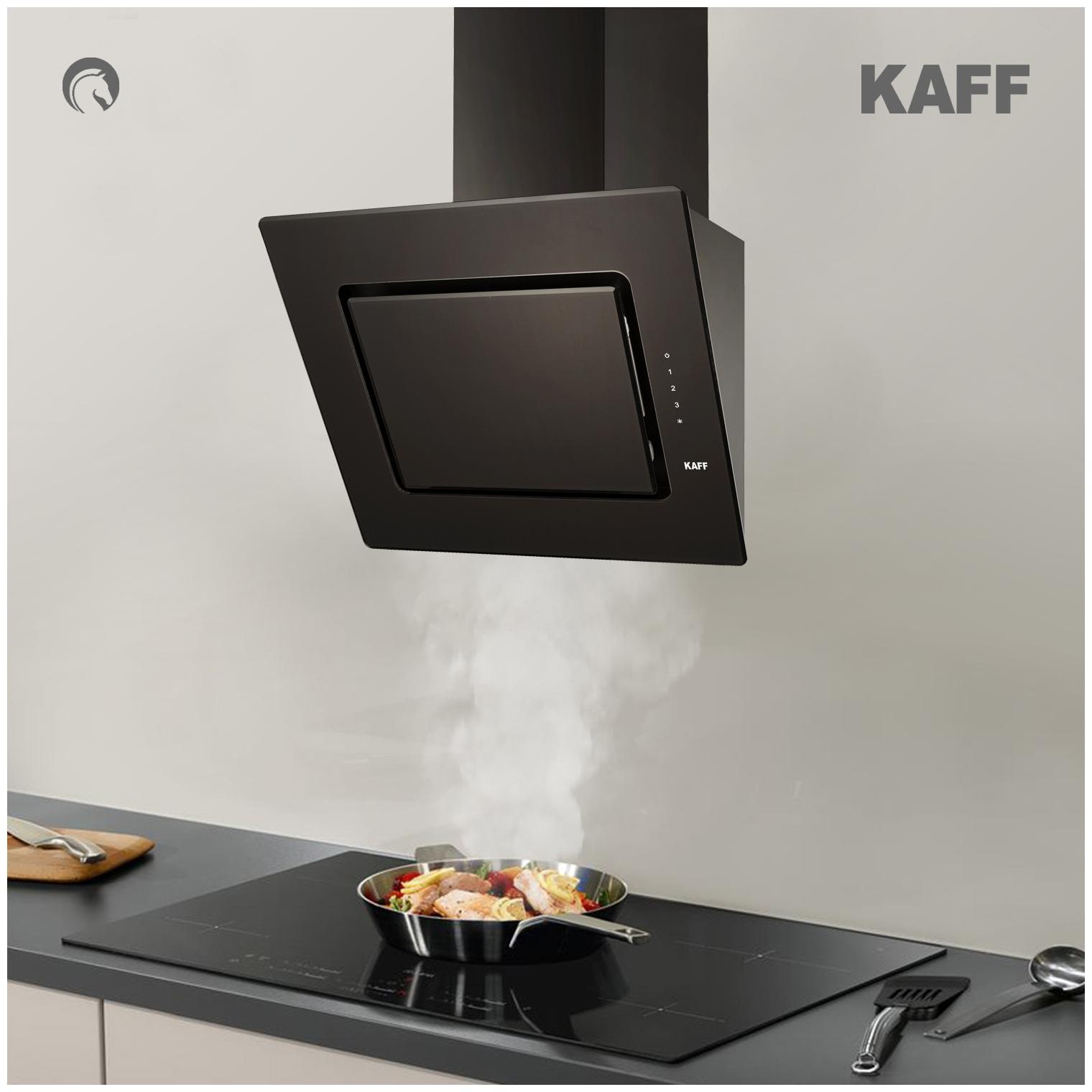 

Kaff Wall and Ceiling Mounted Auto Clean 60 cm 1180 m3 h Black Chimney