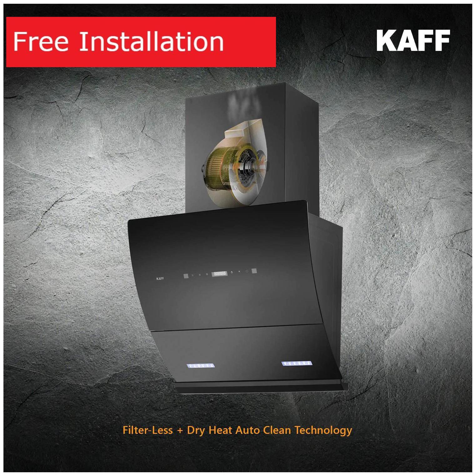 

Kaff Wall Mounted Auto Clean 60 cm 1250 m3 h Black Chimney ( VERA DHC 60 )