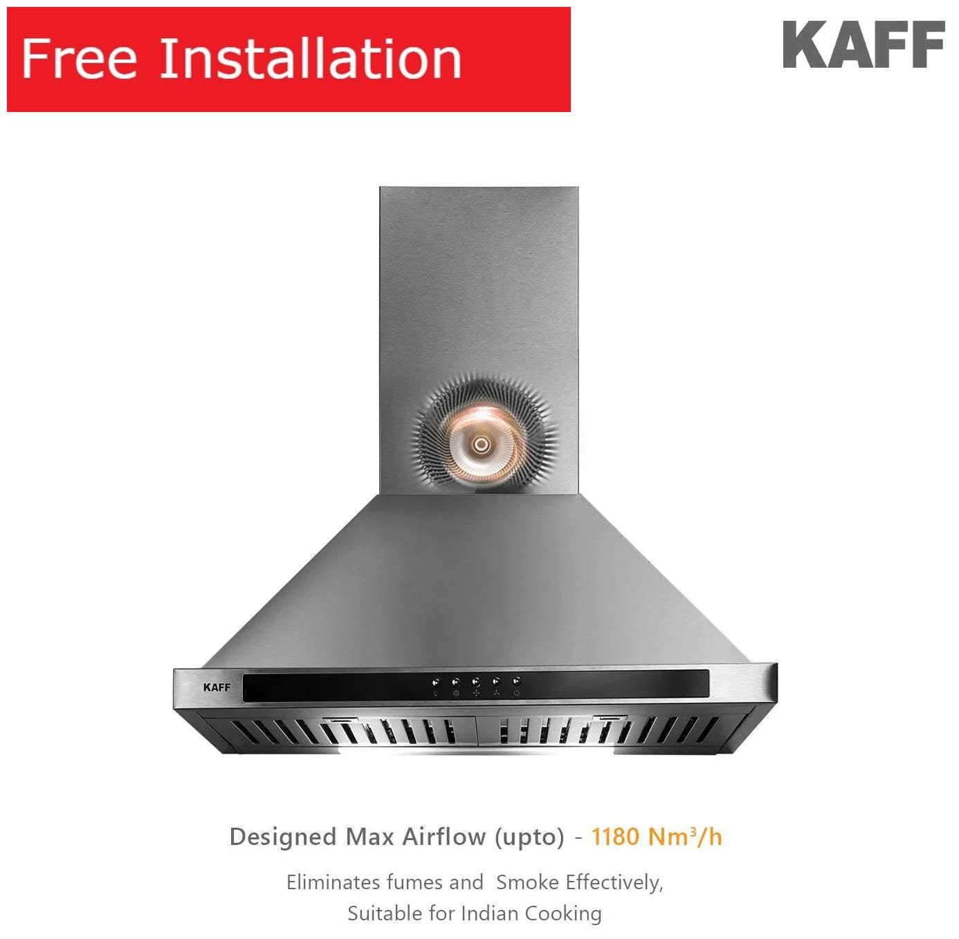 

Kaff Wall and Ceiling Mounted 60 cm 1180 m3 h Silver Chimney ( FEMA BF 60 SS )