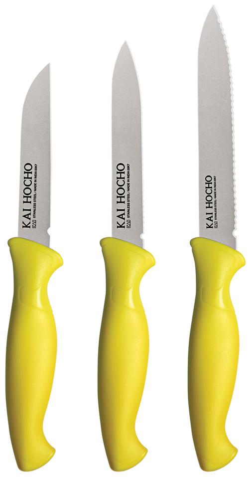 

Kai Hocho Stainless Steel Knife Set (Yellow)