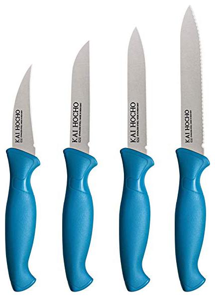 

Kai Hocho Stainless Steel Knife Set (Blue)