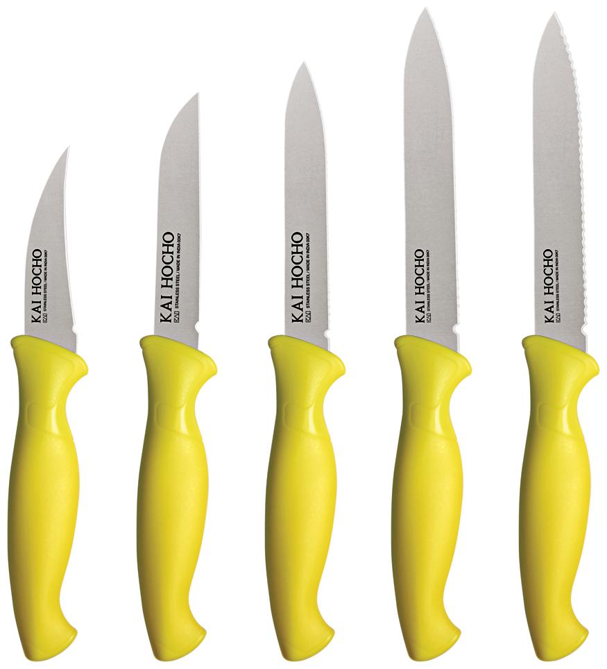 

Kai Hocho Stainless Steel Knife Set (Yellow)