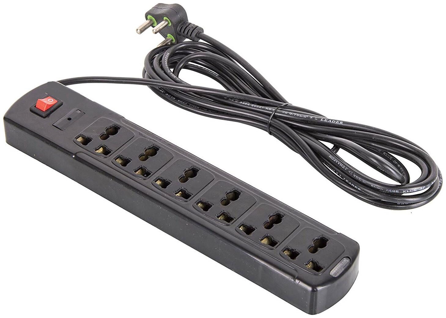 Buy Kaltron 6+1 High Graded Extension Box (Cord Length 3m) (Black