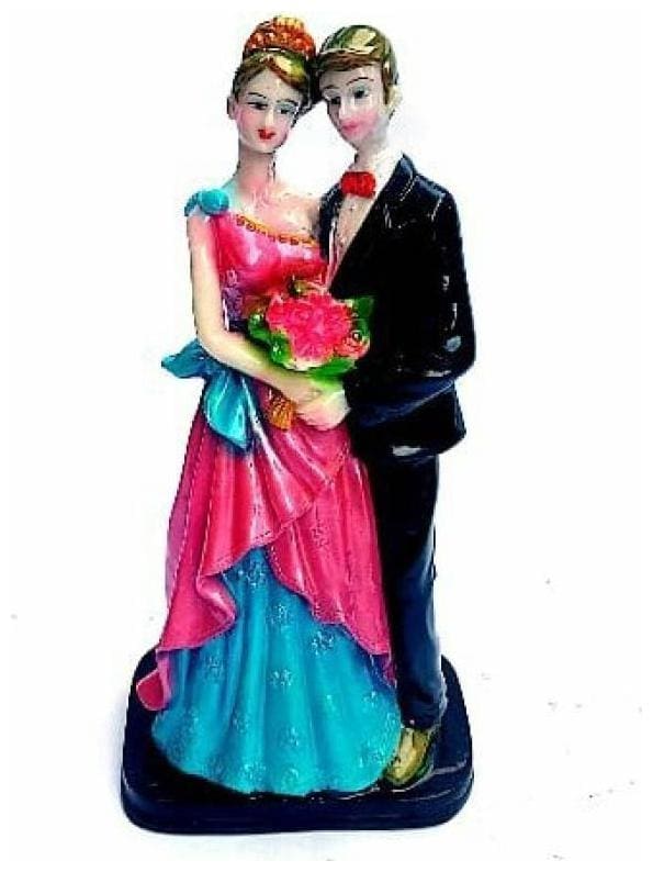 Kanhaclues New Wedding Couple With Flower For Home Decore;Office Decore Washable Quality Statue