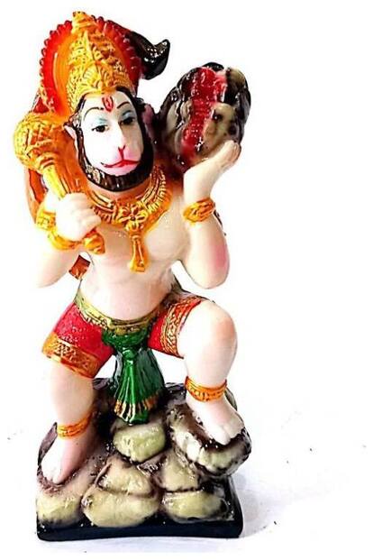 Kanhaclues Sanjiwani Hanuman Pahad Hauman Marble Finish Statue