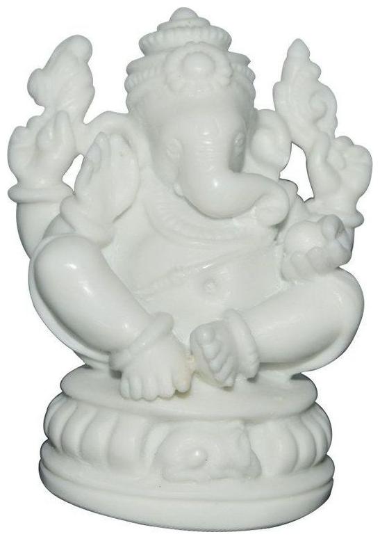 

Karara Mujassme Handmade White Statue Indian Hindu Lord Ganesha Home Decor