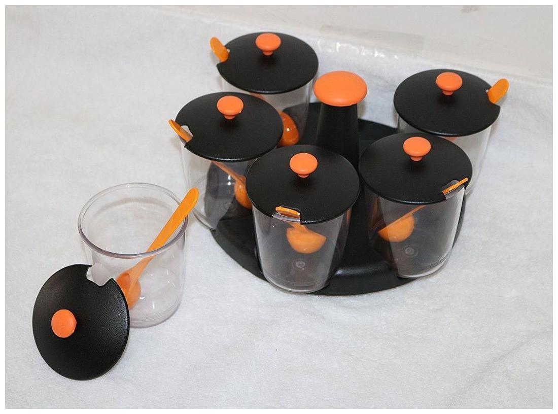 

Kartik 360 Revolving pickle with Spice Rack 6-Jars - Assorted Color