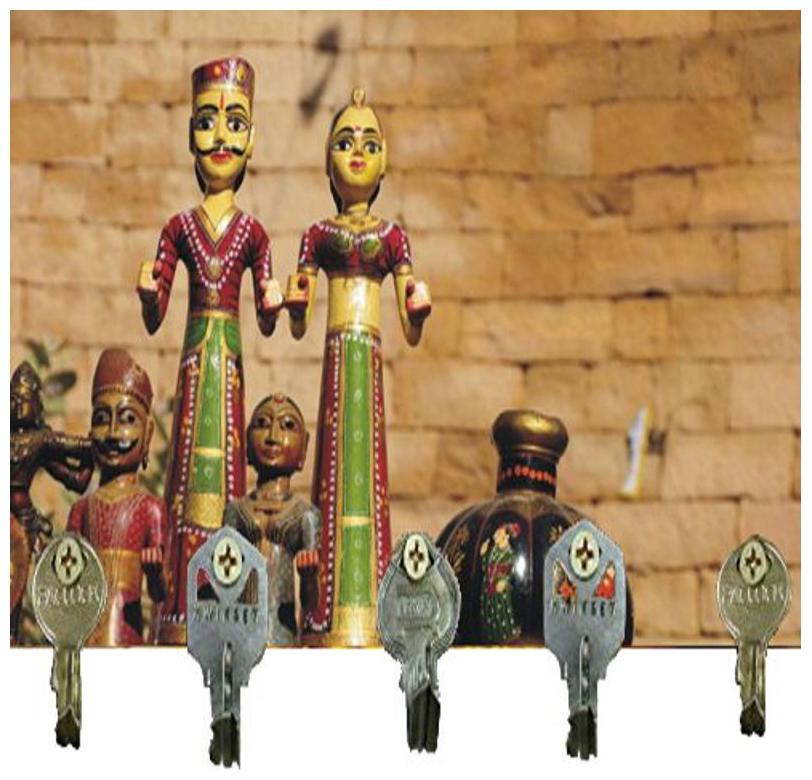 

Kartik Latest Design NewYear Gifts Printed New Design forHomeWall Decor Keychain holder hanger - Key Holder