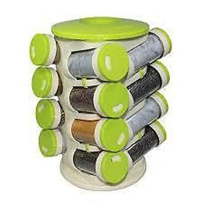 

Kartik Transparent 16 Pics Jar With Stand Organizer Safe Fresh Masala Box