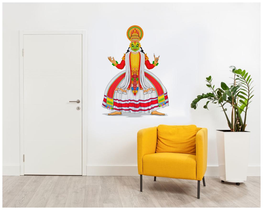 

Rawpockets Wall Stickers Kathakali Classical Dance Position Wall Sticker